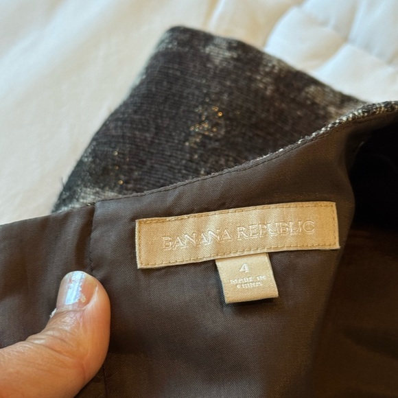 Banana Republic Wool Blend Metallic Pencil Sheath Work Dress (size 4) - Picture 7 of 11